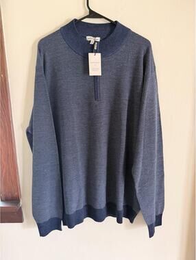 2XL - Men - Peter Millar Blue Crown QZip Sweater (NWT)